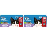 FELIX Original Senior 7+ Mixed Selection in Jelly Wet Cat Food 40x85g (Pack of 2)