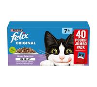 FELIX Original Senior 7+ Wet Cat Food - Mixed Selection - Jelly 40x85g