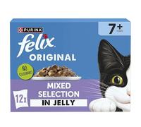 FELIX ORIGINAL Senior Mixed Menu in Jelly Wet Cat Food 12x85g (pack of 4)