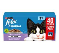 FELIX ORIGINAL Senior Mixed Menu in Jelly Wet Cat Food 40x85g