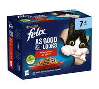 Felix As Good As It Looks 7+ Meaty Selection in Jelly Cat Food 100g x 12