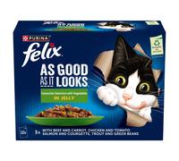 FELIX As Good As it Looks Favourites with Veg in Jelly Wet Cat Food - 12 x 85g
