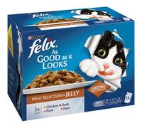 Felix Pouch Agail Gij Mixed Selection Mvp 12x100g (Pack of 4)