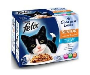 Felix Pouch Agail Senior Gij Fish Multipack Mvp 12x100g