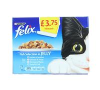 Felix Pouch Fish Selection in Jelly 12 x 100g