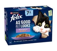 Felix Senior As Good As It Looks 24 x 100g/85g - Mixed Selection in Jelly (24 x 85g)