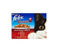 Felix Senior Chunks Variety in Jelly - Pouch (12x100g) - Pack of 2