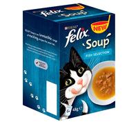 Felix Soup Cat Food Fish Selection 6x48g (Pack of 8)