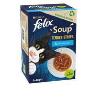 Felix Soup Tender Strips 6 x 48g - Fish Selection