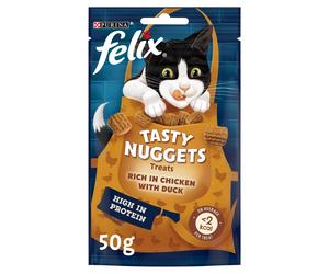 FELIX Tasty Nuggets Chicken and Duck Cat Treats - 50g
