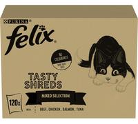 Felix Tasty Shreds Mega Pack 120 x 80g - Mixed Selection