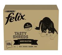 Felix Tasty Shreds Mega Pack 120 x 80g - Mixed Selection