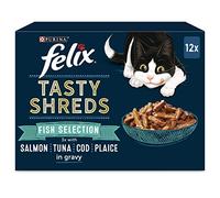 Felix Tasty Shreds 12 x 80g - Fish Selection