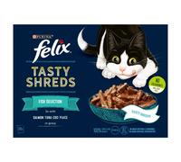 Felix Tasty Shreds 12 x 80g - Fish Selection