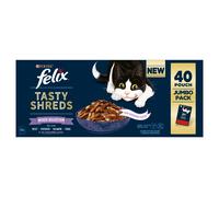 FELIX Tasty Shreds Mixed Selection in Gravy Wet Cat Food - 40 x 80g