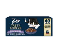 FELIX Tasty Shreds Mixed Selection in Gravy Wet Cat Food 40x80g