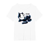 Felix The Cat Airbrush T-Shirt, Women's Plus, White, 4X