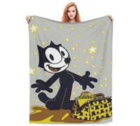 Felix The Cat Blanket Soft Cozy Fleece Throw Blanket Plush Lightweight Warm Fuzzy Flannel Blankets and Throws for Couch Sofa -KDE20987 100x125cm 50...