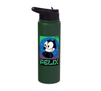 Felix The Cat Checkered Stainless Steel Insulated Water Bottle