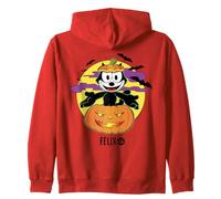 Felix The Cat Jack-O’-Lantern Halloween Zip Hoodie