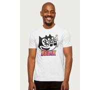 Felix The Cat Men's Dollar Sign T-Shirt in White | Size: Medium Felix The Cat White M