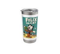 Felix The Cat Moon Dreamer - Retro 1920s Celestial Animation Stainless Steel Insulated Tumbler