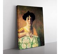 Felix Vallotton Portrait Of Gabrielle Classic Painting Canvas Wall Art Print Ready to Hang, Framed Picture for Living Room Bedroom Home Office Décor, 76x50 cm (30x20 Inch)