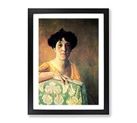Felix Vallotton Portrait Of Gabrielle Classic Painting Framed Wall Art Print, Ready to Hang Picture for Living Room Bedroom Home Office Décor, Black A2 (64 x 46 cm)