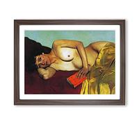 Felix Vallotton The Abandoned Book Classic Painting Framed Wall Art Print, Ready to Hang Picture for Living Room Bedroom Home Office Décor, Walnut A2 (64 x 46 cm)