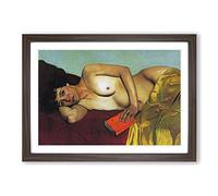 Felix Vallotton The Abandoned Book Framed Print | A2 Walnut Framed Wall Art | Ready to Hang | Modern Nature Picture | Living Room Bedroom Lounge Office