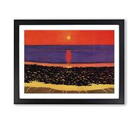 Felix Vallotton To Lay Down the Sun Villerville Classic Painting Framed Print | A2 Black Framed Wall Art | Ready to Hang | Classic Historical Picture | Living Room Bedroom Lounge Office