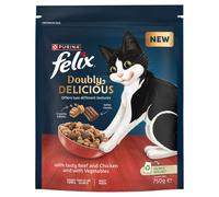 Felix Doubly Delicious Dry Cat Food - Beef and Chicken with Vegetables / 750g