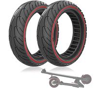 Felixstory Two 8.5 Inch Solid Rubber Tyre, 50/75-6.1 Tubeless Tire for Gotrax GXL V2/XR/APEX XL Hiboy S2/S2R Xiaomi M365/Pro, 8.5x2.0 Explosion Proof Wheel Replacement Red l