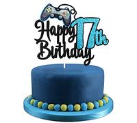 Feliz Cumpleaños 17th Birthday Cake Topper - Gold Glitter Spanish Seventeen Years Old Adorno De Cake - Cheers To Sweet 17 - Boys Girls Diecisiete Años Cumpleaños Party Decoration