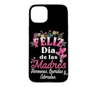 Feliz dia de las Madre in Spanish Mother's Day Floral Flower Case for iPhone 15 Plus