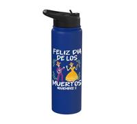 Feliz Dia De Los Muertos Noviembre 2 November 2 Halloween Stainless Steel Insulated Water Bottle