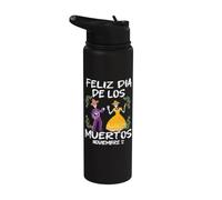 Feliz Dia De Los Muertos Noviembre 2 November 2 Halloween Stainless Steel Insulated Water Bottle
