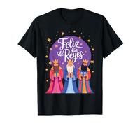 Feliz Dia De Reyes Christmas Tee Happy Three Kings Day T-Shirt