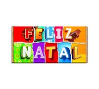 Feliz Natal Merry Christmas Xmas Portuguese Chocolate Bar Wrapper Novelty Gift Present (Without Chocolate Bar)