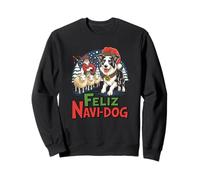 Feliz Navi-Dog Christmas Holiday Border Collie Sweatshirt