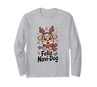 Feliz Navi-Dog - Christmas Joy on Four Paws Long Sleeve T-Shirt