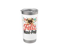 Feliz Navi-Pug Christmas Santa Pug Stainless Steel Insulated Tumbler