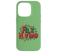 Feliz Navidad con Guirnalda de Luces Festivas Case for iPhone 14 Pro