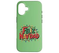 Feliz Navidad con Guirnalda de Luces Festivas Case for iPhone 16