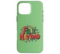 Feliz Navidad con Guirnalda de Luces Festivas Case for iPhone 16 Pro Max