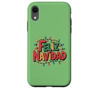 Feliz Navidad con Guirnalda de Luces Festivas Case for iPhone XR