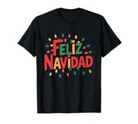 Feliz Navidad con Guirnalda de Luces Festivas T-Shirt