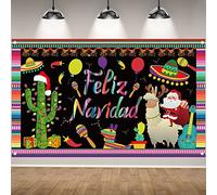 Feliz Navidad Decorations Feliz Navidad Backdrop for Photography Mexican Christmas Banner Christmas Decorations and Supplies for Home Party-71×43''
