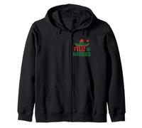 Feliz Navidad Funny Mexican Christmas Zip Hoodie