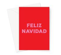 Feliz Navidad Greeting Card | Colourful Christmas Card, Bright Cheerful Happy Christmas Card, Spanish Christmas Card, for Him, for Her